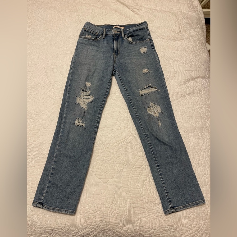 Levi's High Rise Straight Jeans